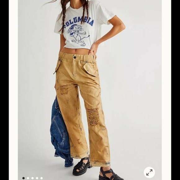 Freddie Distressed Free People Pants - Picture 5 of 5